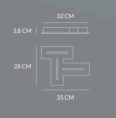 Maze plafoniera 24w 620lm 3000k ip20 Vivida international Lampade da soffitto